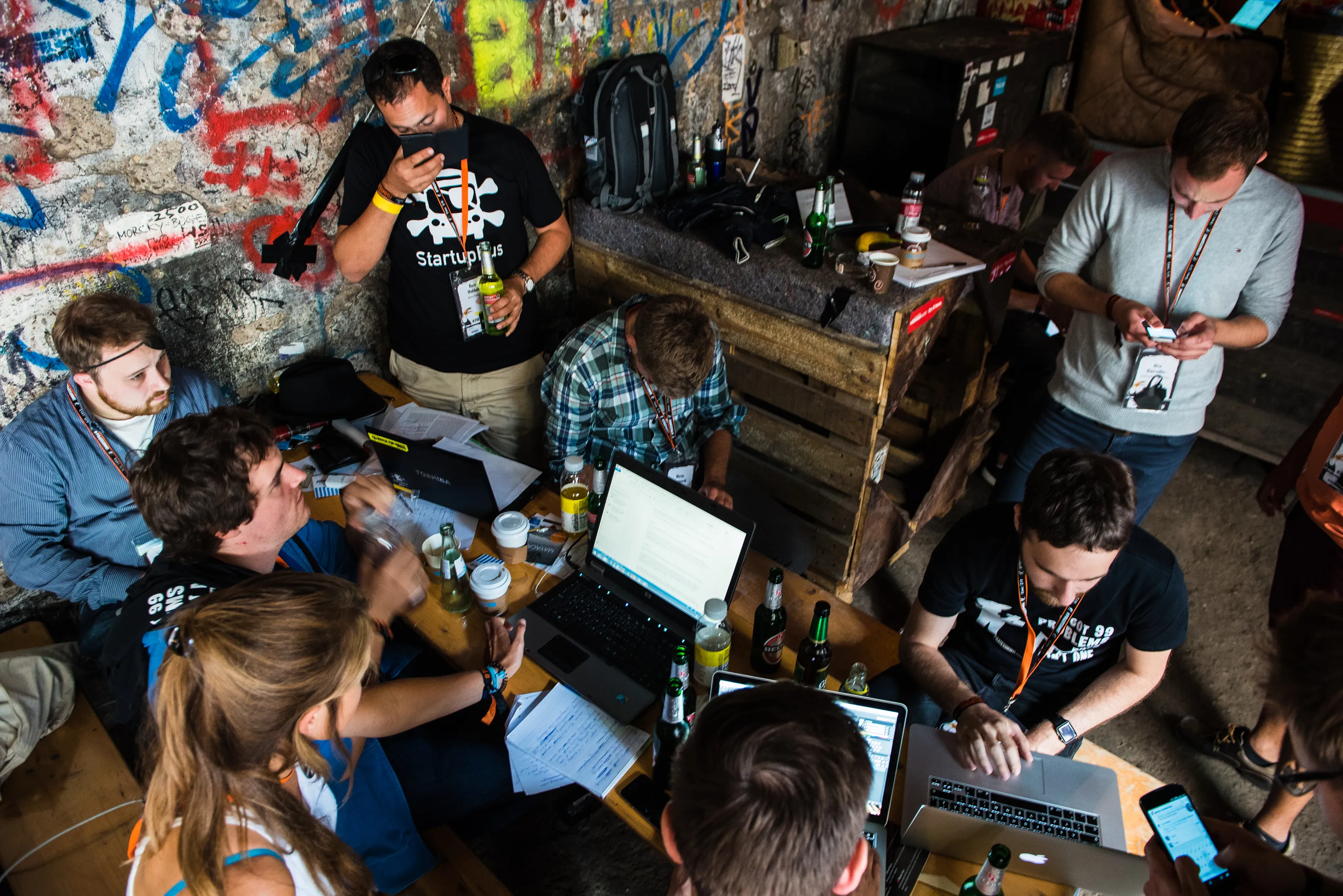 Entrepreneurs gathering at a PIRATE event